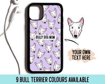 Personalized Bull Terrier Pattern iPhone Case: Dog Breed Colors