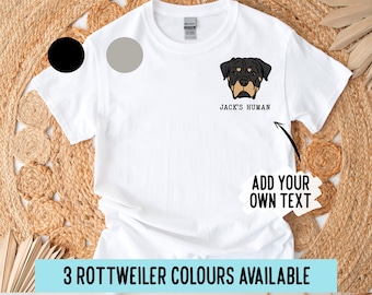Custom Rottweiler Portrait T-Shirt: Personalized Dog Owner Gift