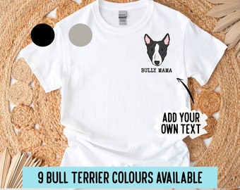 Personalisiertes Bullterrier T-Shirt: Personalisiertes Hundebesitzer Geschenk