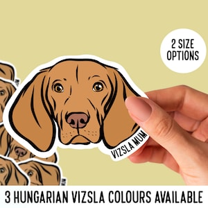 Adesivi Vizsla ungheresi Nome del cane personalizzato Pacchetto di adesivi fustellati Adesivo personalizzato per laptop Vizsla proprietario Adesivo personale proprietario dell'animale domestico