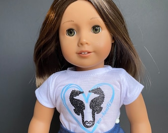 Ocean T-Shirt for 18 Inch Dolls - American Girl Dolls, Our Generation Dolls, My Life As Dolls