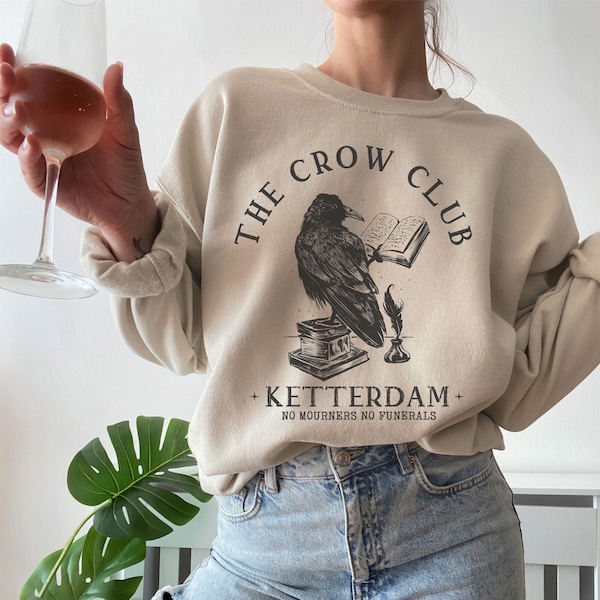 The Crow Club Ketterdam sweatshirt, SJM ACOTAR collection, A court of Thorns and ROSES, iprintasty sweater, The Night Court, Bookish sweater