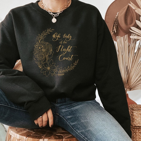 Acotar Velaris  - High Lady of the Night Court sweatshirt, A Court Of Thorns And Roses  Sweatshirt,  high lady sweater, Bookish Sweatshir