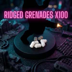 Grenades x100. Ridged or Round resin 3d PRINT. Wargaming, kitbashing, basing, scenics. 3d printed bitz