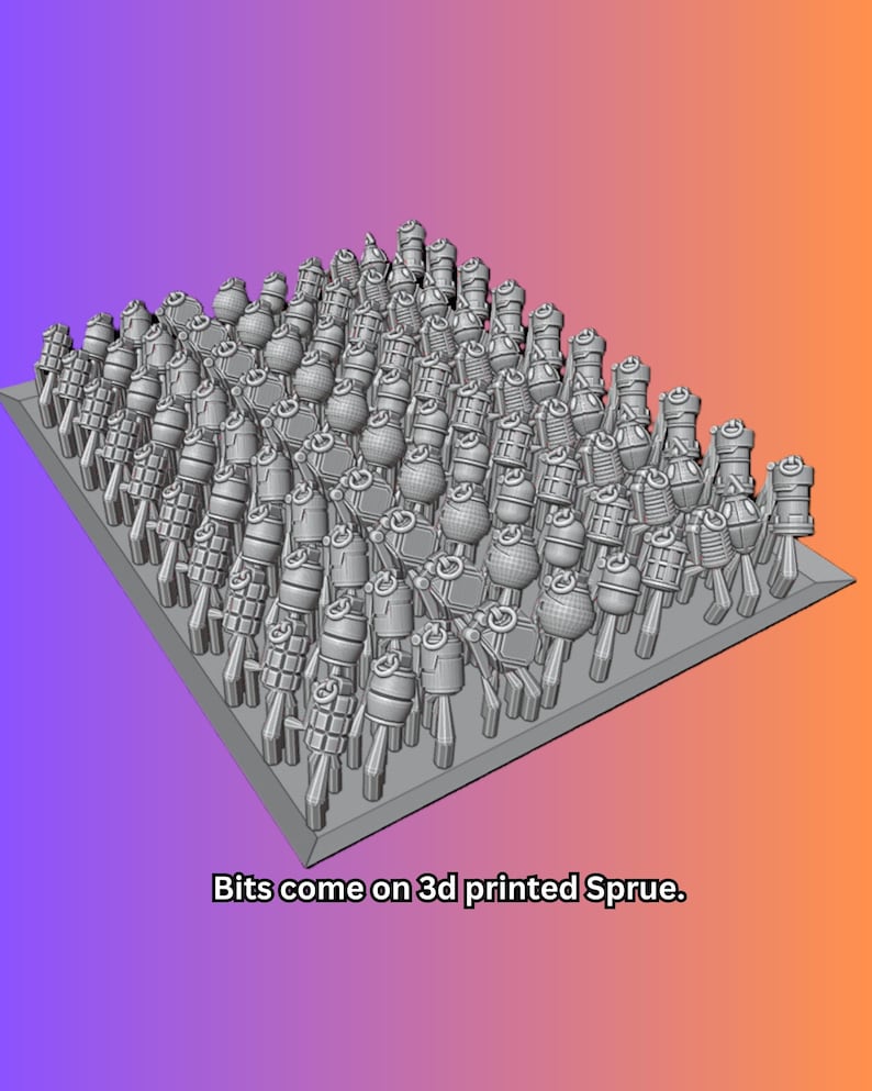 Sci-fi Grenade Bits – 10 Design Variations | Wargaming Kitbashing Bitz ...
