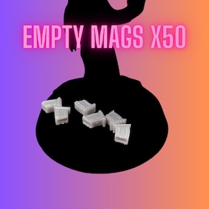 Magazine x50 3d printed basing bits for wargaming. 28/32mm scale. 3d printed miniature wargaming bits