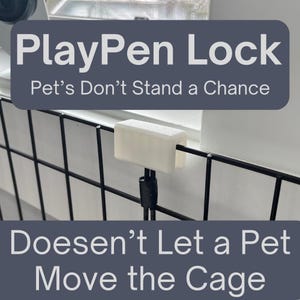 Pets Playpen Locking System With 8 Straight and 8 Corner Pieces - Keeps your Pen&#39;s Shape Set| Pet Kennel Lock for Dog, Cat, or Rabbit
