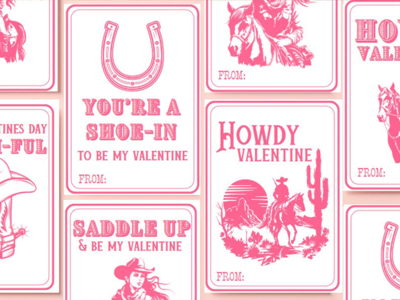 Western Valentines Day Cards