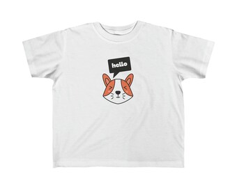 Feines Jersey-T-Shirt für Kleinkinder Hallo