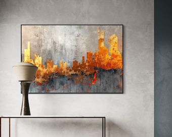 Building Landscape Canvas  – City Art Canvas | Industrial Home Decor