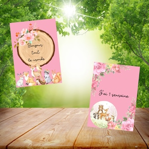 Cartes étapes bébé « forêt »