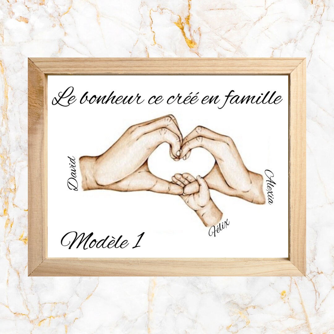 Customizable Hand in Hand Family Poster Etsy