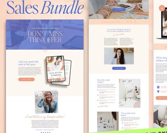 Showit Sales Funnel Template: 8-Page Website Bundle