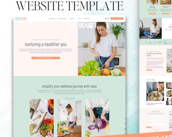 Showit Template for Wellness Coach, Health Blog Website, Lifestyle Website Template, Calm Modern Showit Design, Email List Building Template