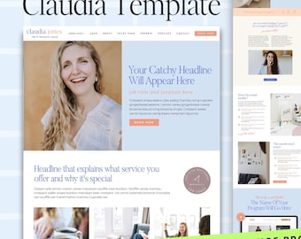 Claudia Showit Template for Service Providers | Full 12 Page Showit Website Template