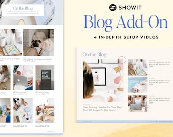 Claudia Showit Blog Add-On Template | Blog Page Design for Showit + WordPress Blog Setup | Blogging Website Pages