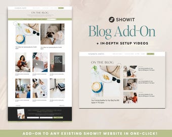 Madison Showit Blog Add-On Template | Blog Page Design for Showit + WordPress Blog Setup | Blogging Website Pages
