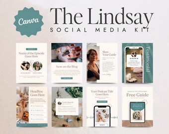 Wellness Instagram Templates: Earthy Social Media Kit (Canva)