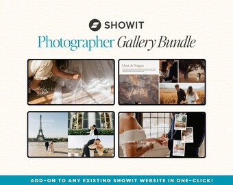 Photographer Gallery for Showit | Modern, Chic and Elegant Photo Carousels | Showit Add-On Canvases