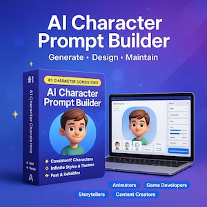 AI Character Prompt Builder - Midjourney ChatGPT DALL-E Character Creator Tool | Instant Access