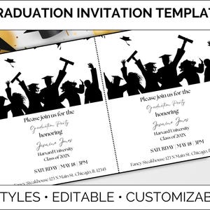 Graduation Invitation Template | Editable Invitation | Graduation Invite | Instant Download | Graduation Party | Printable Graduation Invite
