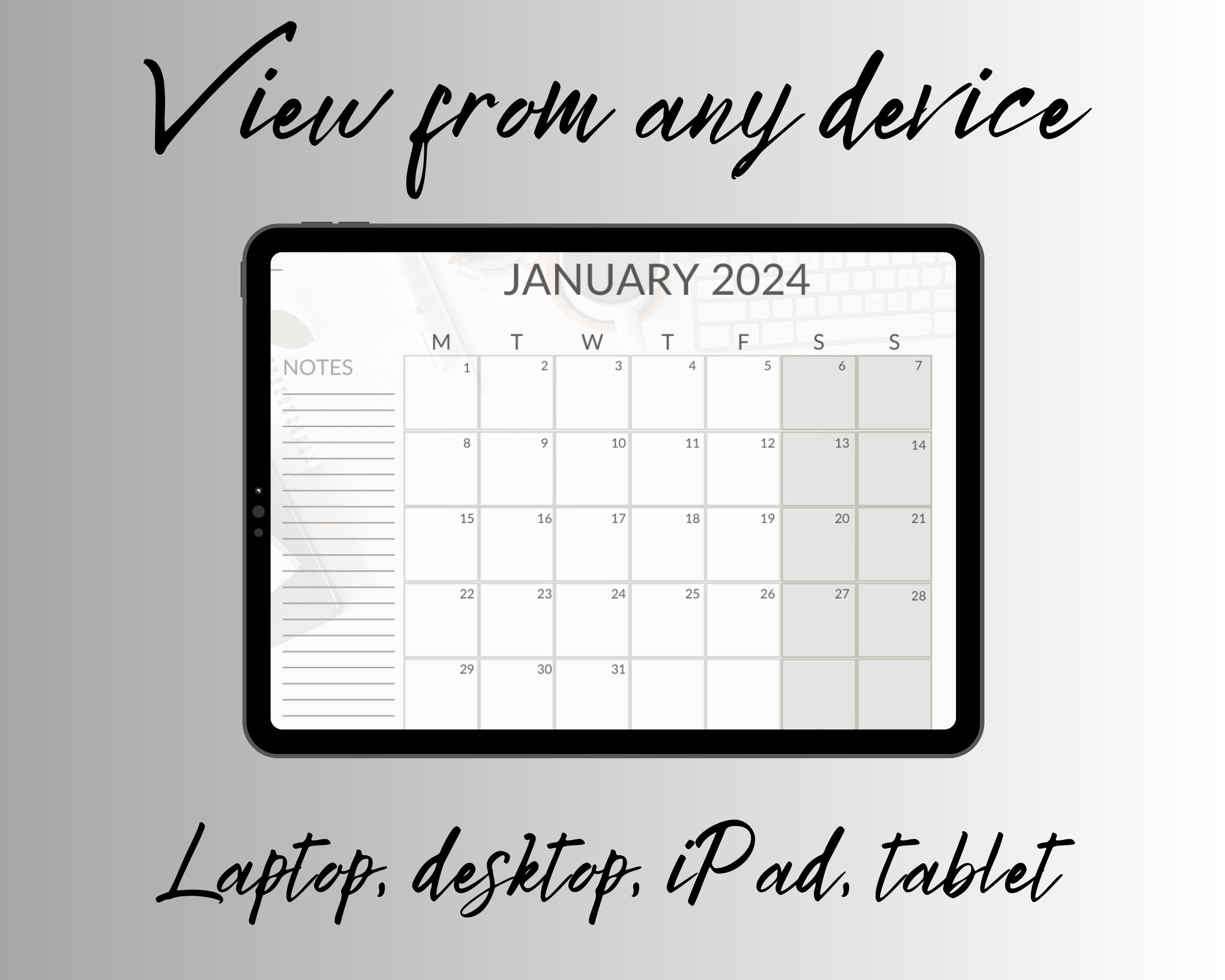 2024 PDF Printable Calendar, 2024 Printable Monthly Calendar, 2024