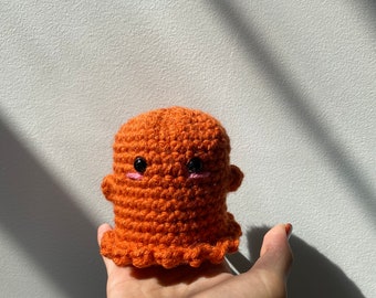 Crochet Pumpkin Ghost - Spooky Halloween Ghost Fall Plush
