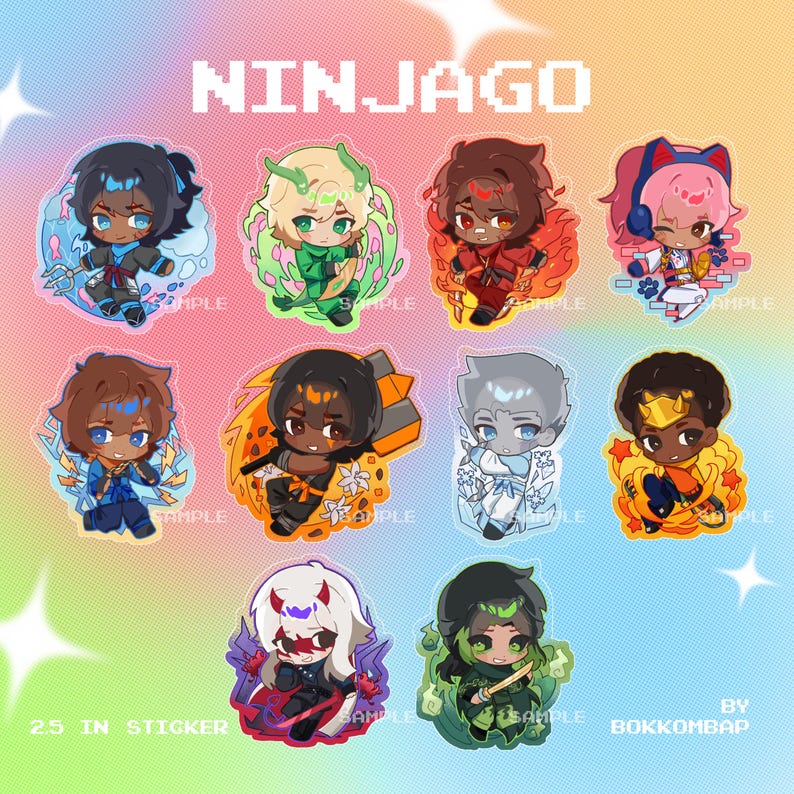 Ninja 3.5 Inch Stickers - Etsy