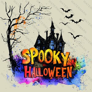 Spooky Halloween Png, Halloween  Png,  Spooky Season Png, Retro Halloween Png, Halloween Spooky Png Sublimation Design