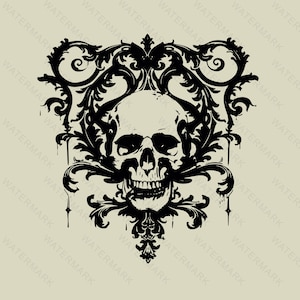 Skull svg file, skull Vector, skull svg vector silhouette, Sugar Skull Svg file, skull cut file, halloween