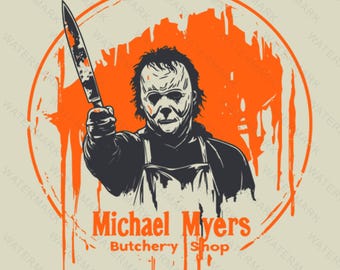 Michael Myers Butcher Shop SVG: Halloween Graphics (Digital Files)