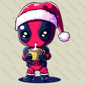Christmas Deadpool , Deadpool Png, Deadpool Decoration ,Deadpool Christmas Png, Cutting Files Cricut, Png