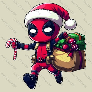 Christmas Deadpool , Deadpool Png, Deadpool Decoration ,Deadpool Christmas Png, Cutting Files Cricut, Png