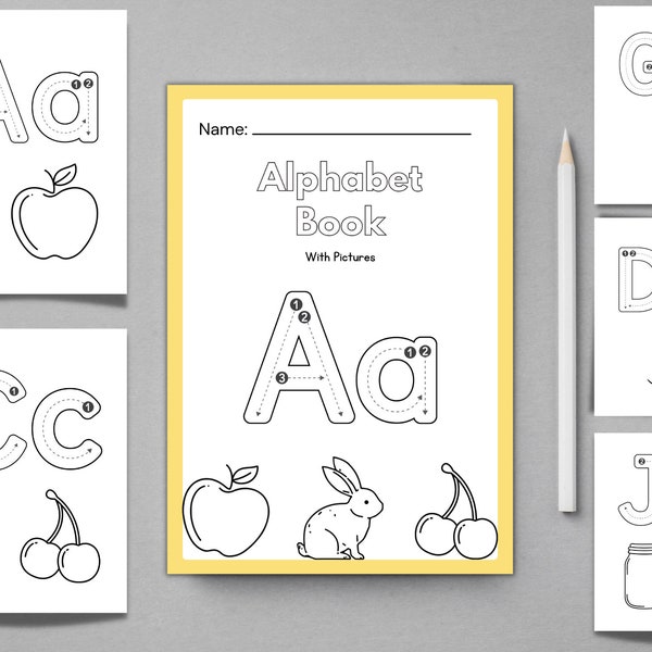 Alphabet Book A-Z Writing with Pictures for Kid