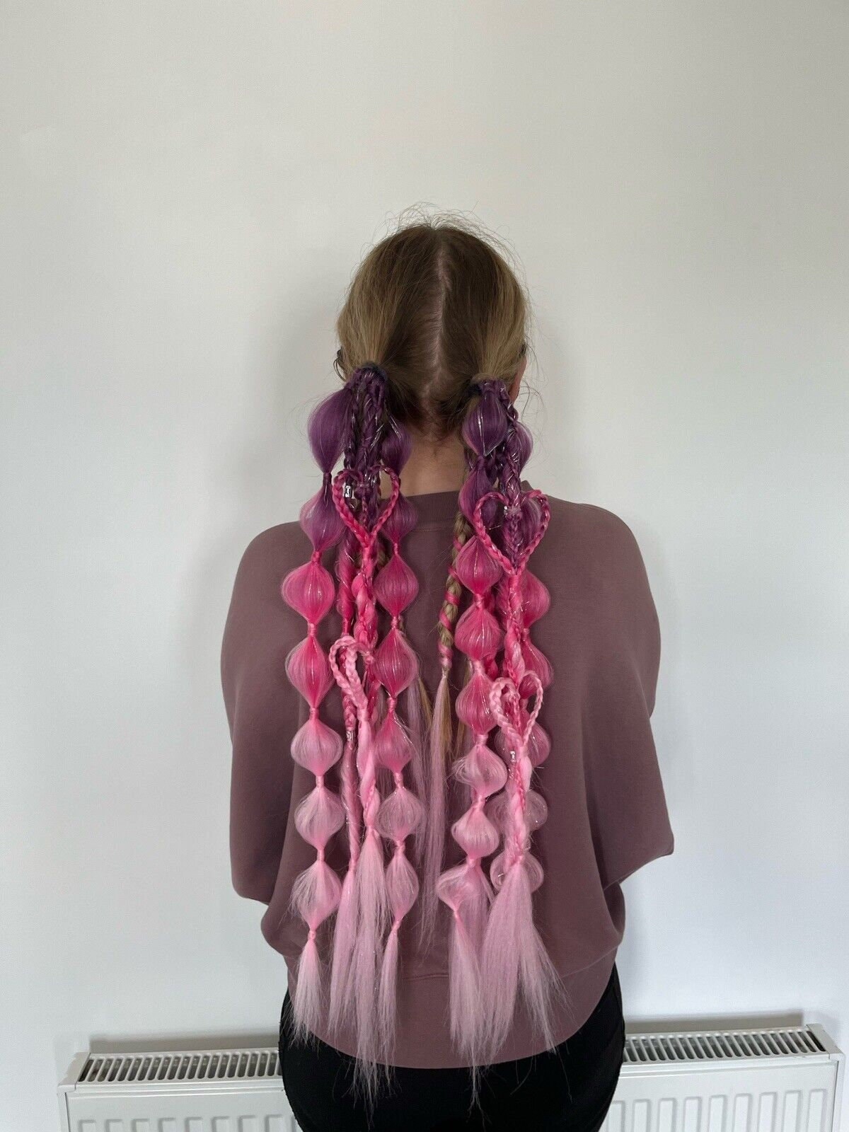 LONGER LENGTH 2x Handmade Festival Style Clip in Braids Extensions