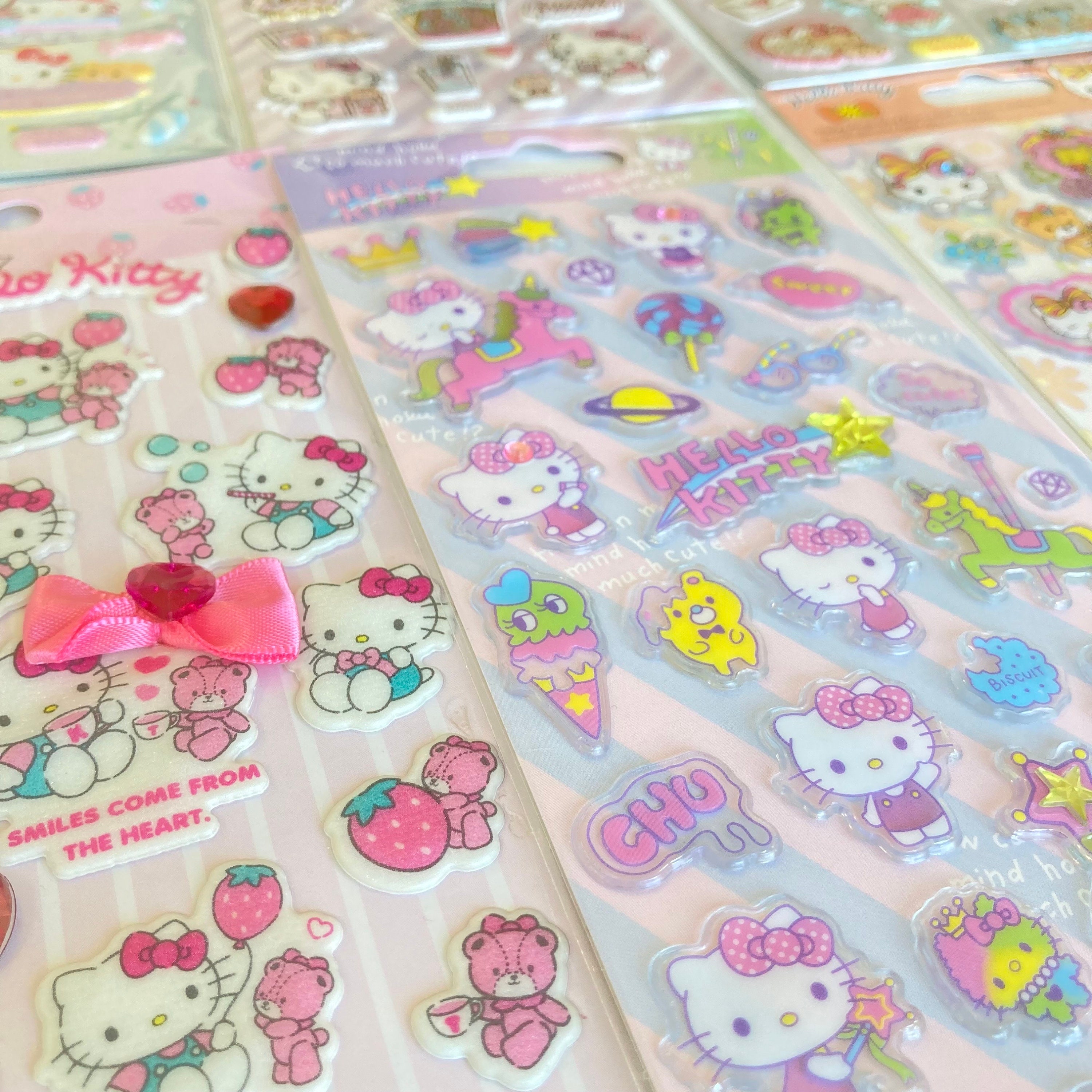 Kawaii Cartoon Kitty Stickers Cute Cat Stickers 3D Deco Stickers, Craft ...