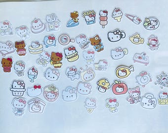 50 pcs No Duplicated kawaii cute stickers waterproof stickers sailor moon, lollipop, weather, kitty, balloon, ice cream cakes bunny stickers