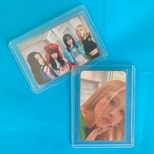Kpop photocard deco toploaders, 3x4” clear toploaders(35PT) with Protective Film on both sides, clear card holder, trading game protective