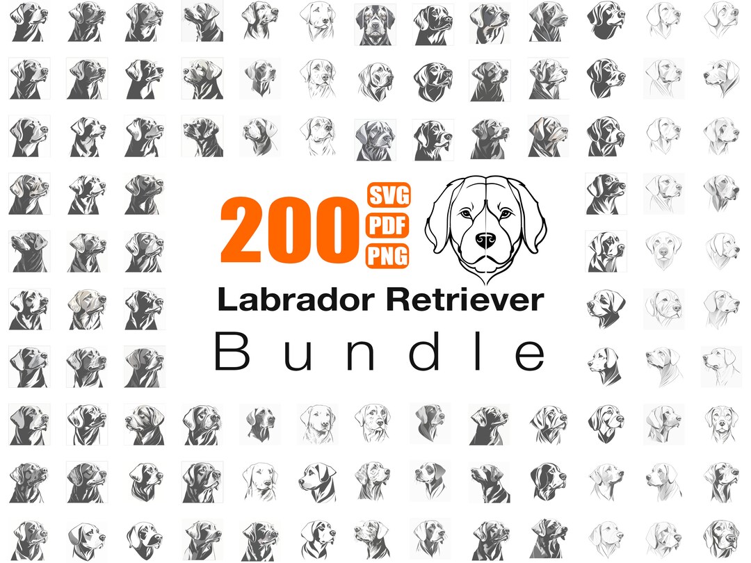 Labrador Retriever Dog Breed SVG - Peeking Dogs Bundle - Clip Art - Etsy