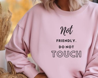 Not Friendly Do Not Touch Sweater