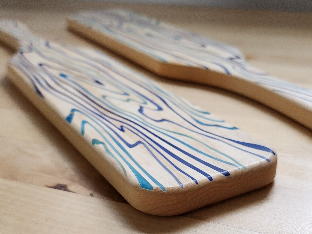 Wavy Inlay Traditional Paddle - Etsy