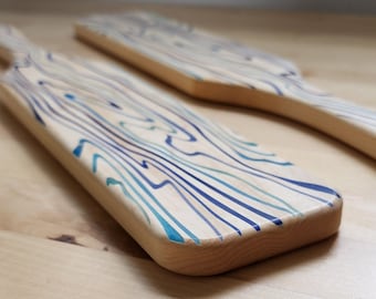 Wavy Inlay Traditional Paddle