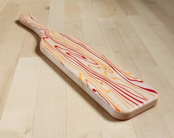 Wavy Inlay Traditional Paddle