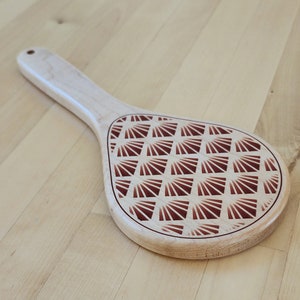 Paleta de espejo de mano con incrustaciones Art Déco