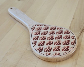 Paleta de espejo de mano con incrustaciones Art Déco