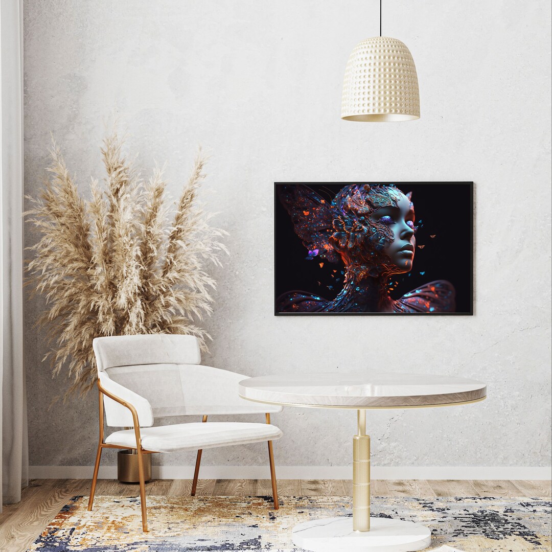 Digital Art File Edgy Wall Decor AI Generated Art for Etsy