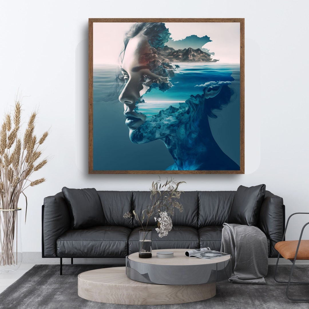 Abstract Digital Art File Edgy Wall Decor AI Generated Art Etsy