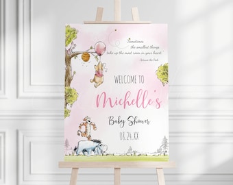 Nalle Puh Välkomstskylt Babyshower A04