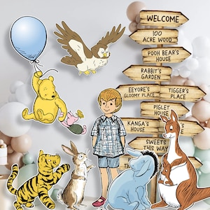 Classic Winnie the Pooh Characters Bundle Set, Printable Large Life ...