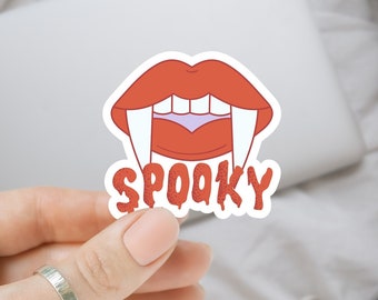 Vampire Sticker Halloween Sticker Goth Stickers Spooky Sticker Spooky Vibes Laptop Sticker Gothic Sticker Vampires Gothic Trick or Treat